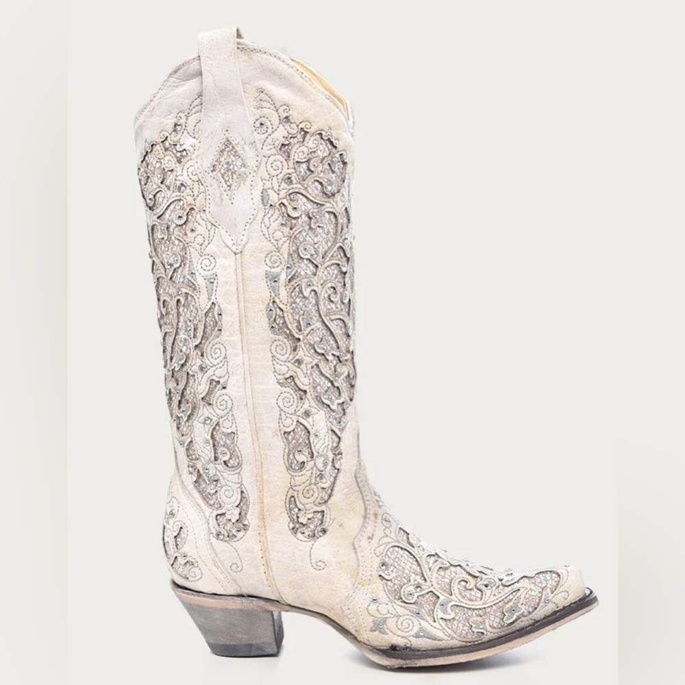 Corral White Sparkle Cowboy Boots